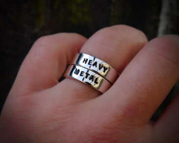 Heavy Stacks - Personalised Rings - Personalised Jewellery - Wide Silver Band