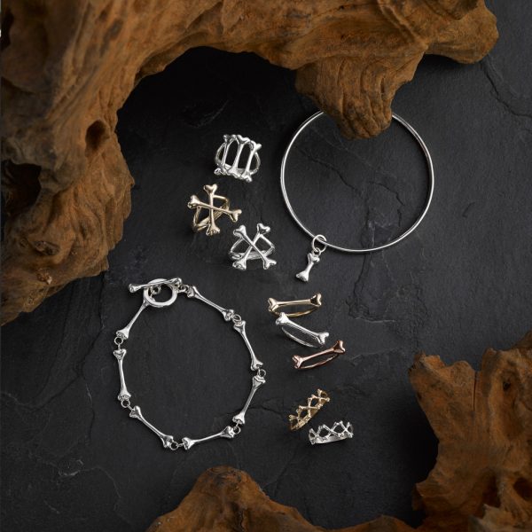 Triple Bones, Yellow Gold/ Silver Crossbones, Yellow Gold/ Silver/ Rose Gold Lonely Bone , Yellow Gold/ Silver Crypt, Little Bones & Bangle