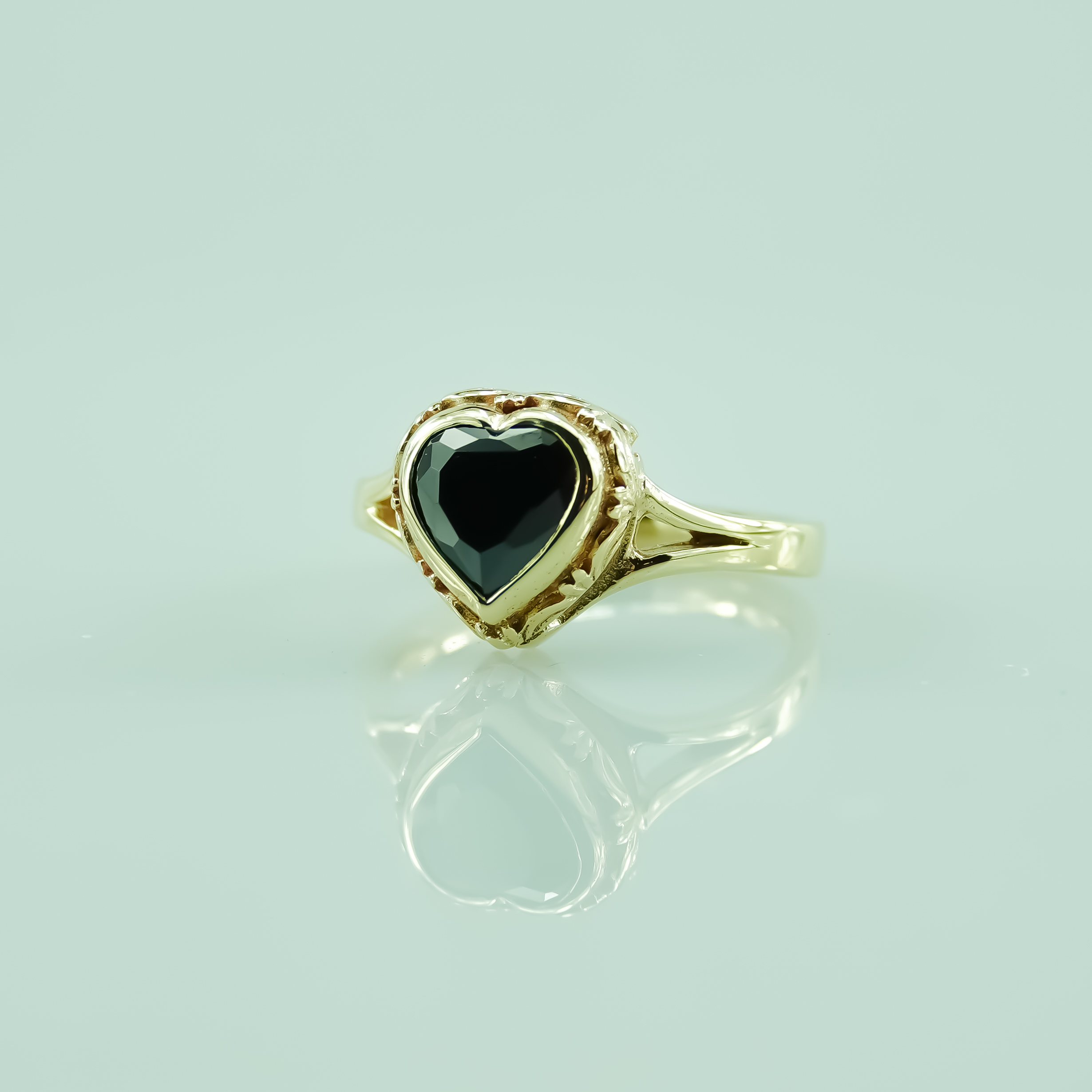 Black/White Diamond Heart Ring Sterling Silver | Kay