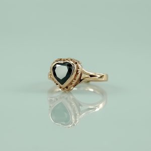 Rose Gold Black Heart