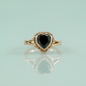 Rose Gold Black Heart