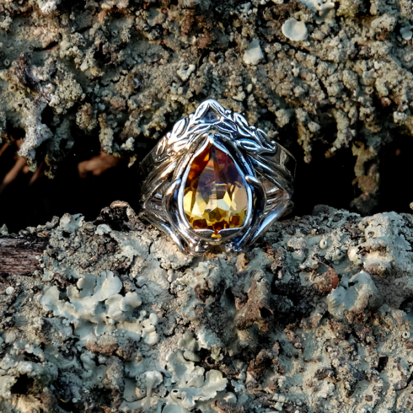 leafy wishbone citrine