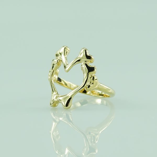 Bone Heart Yellow Gold