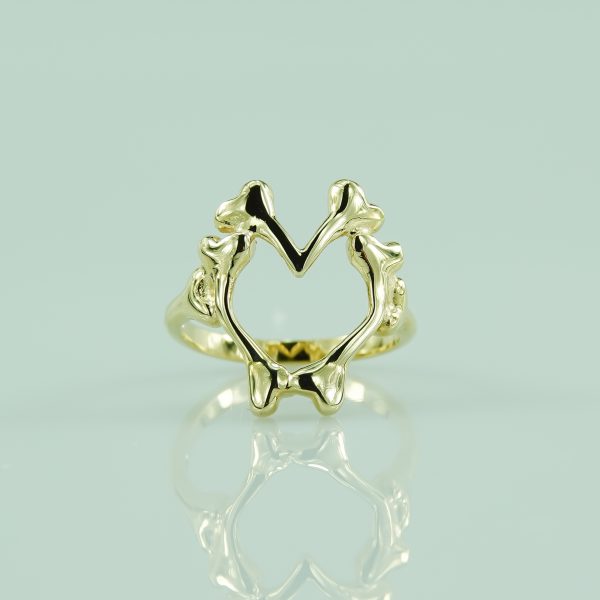 Bone Heart Yellow Gold