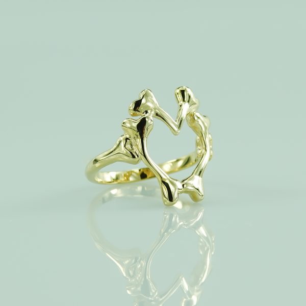 Bone Heart Yellow Gold