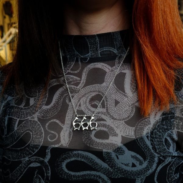 666 - Bone Pendant - Alternative - Bloody Mary Metal