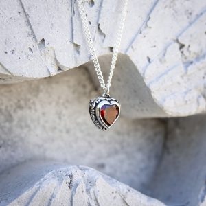 Garnet Heart Pendant