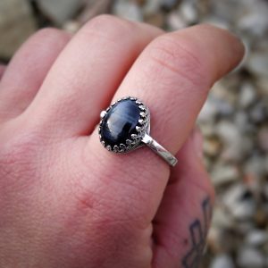 Blue Tigers Eye Crown