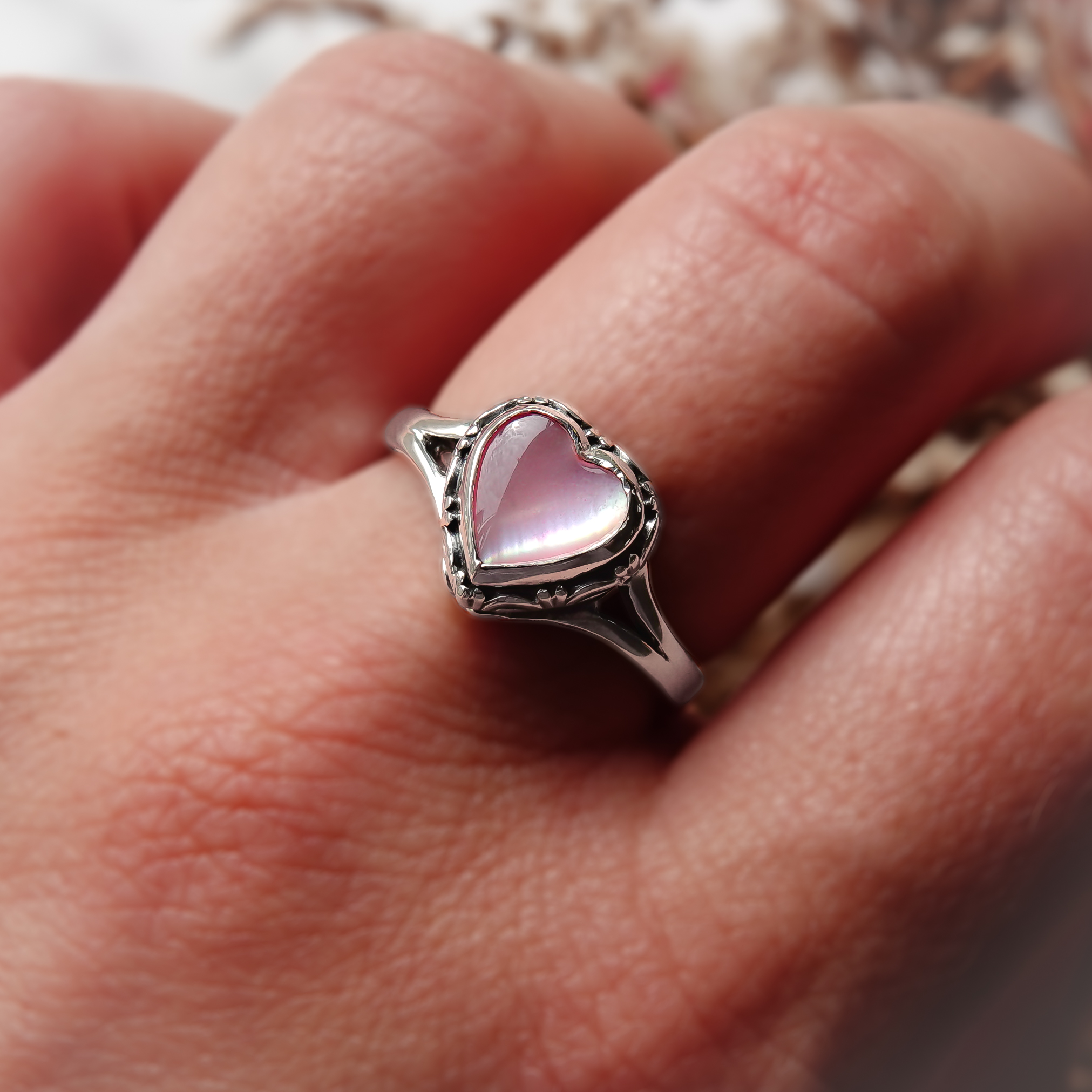 Mother Of Pearl Heart