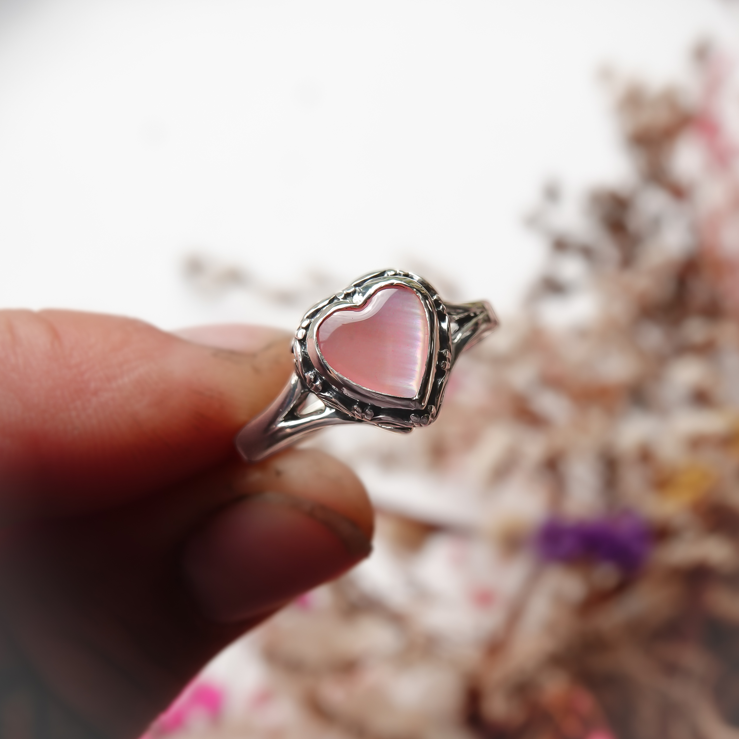 Mother Of Pearl Heart