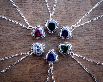 Heart Pendant - Heart shaped gemstone necklace - gemstone necklace