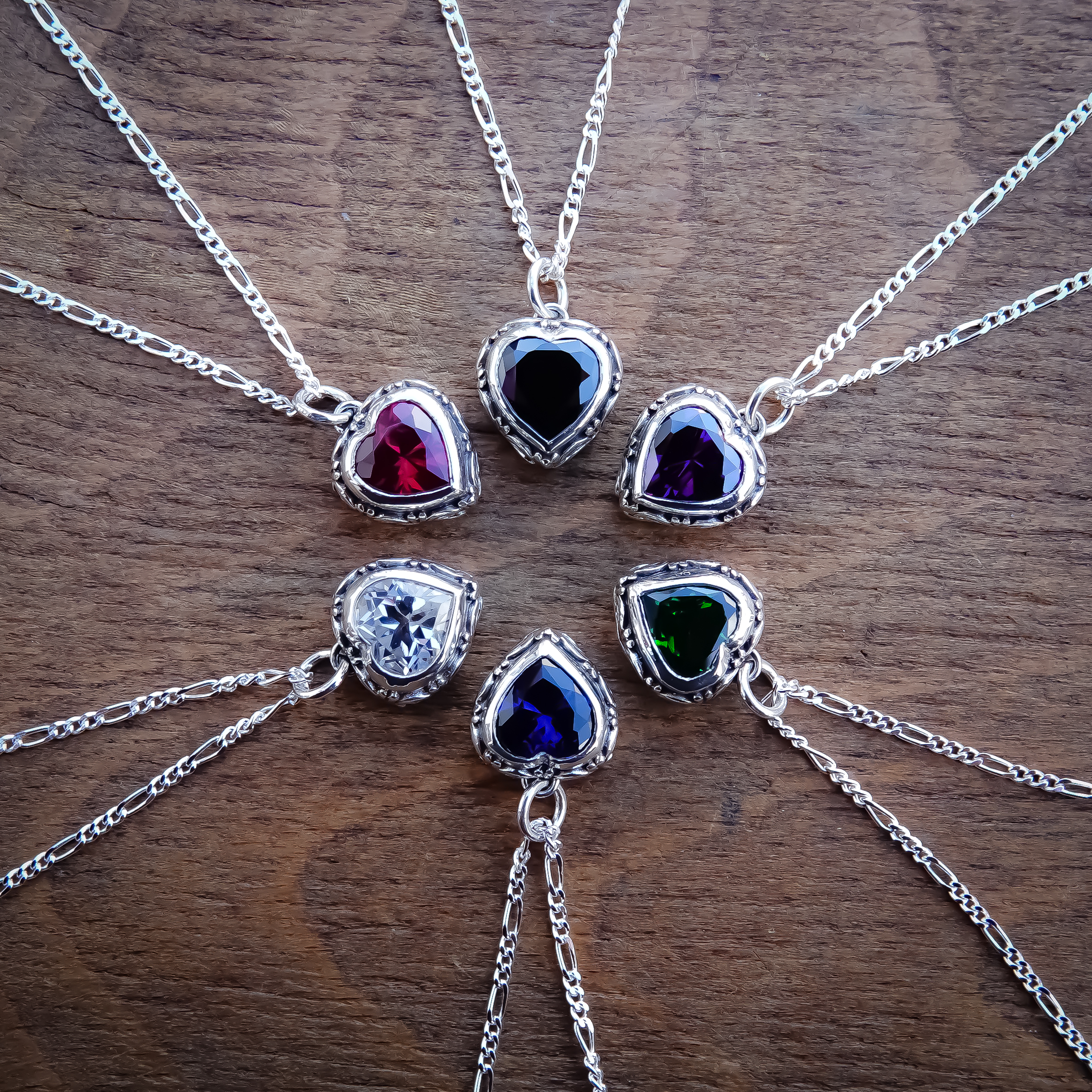 Heart Pendant - Heart shaped gemstone necklace - gemstone necklace