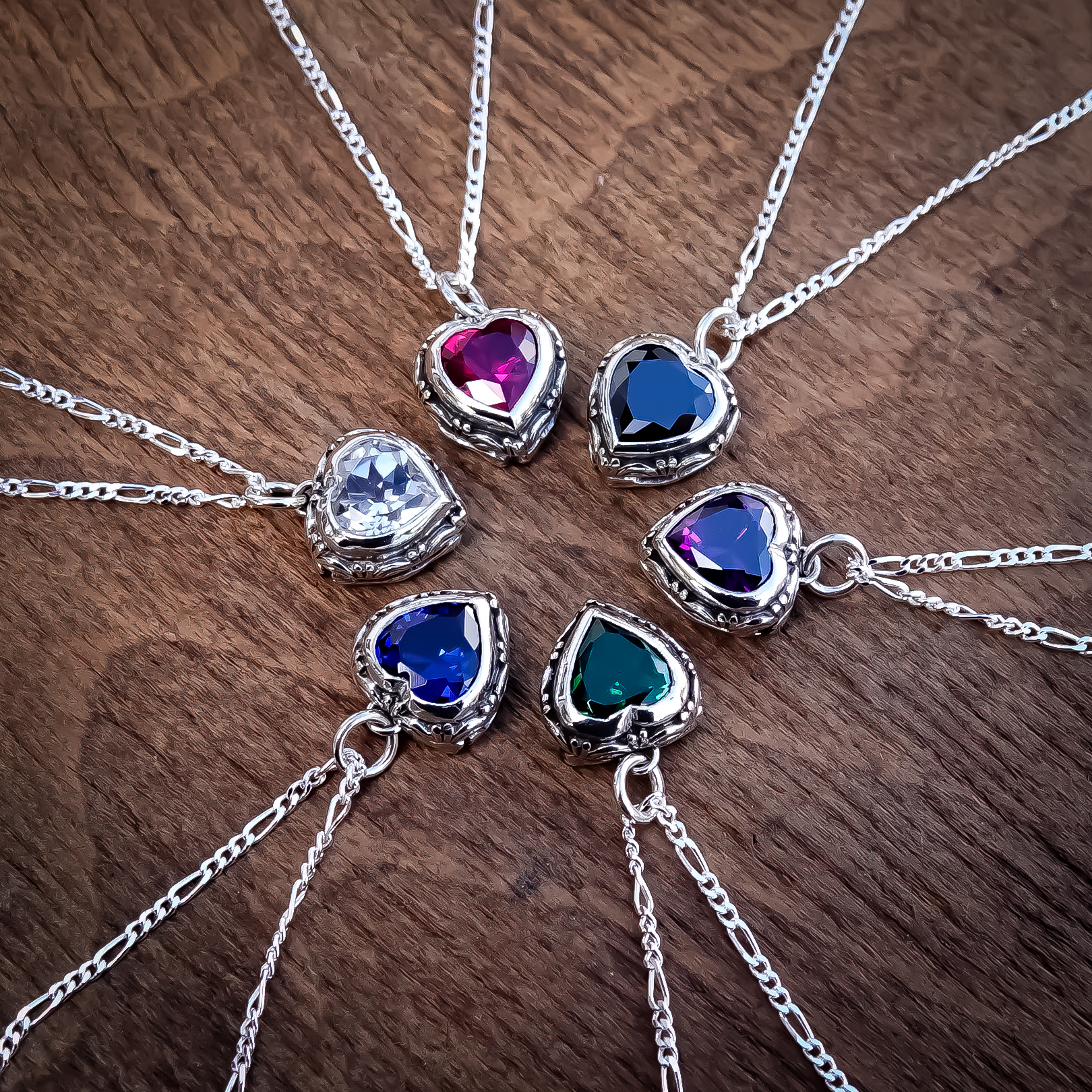 Heart Pendant - Heart shaped gemstone necklace - gemstone necklace